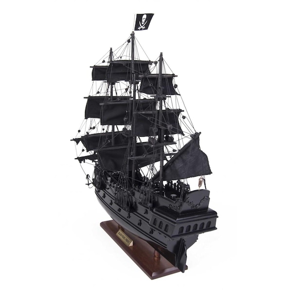 Palacedesigns Black Pearl Pirate Ship Sculptures - 6.5 x 20 x 19 in. - PA3666363