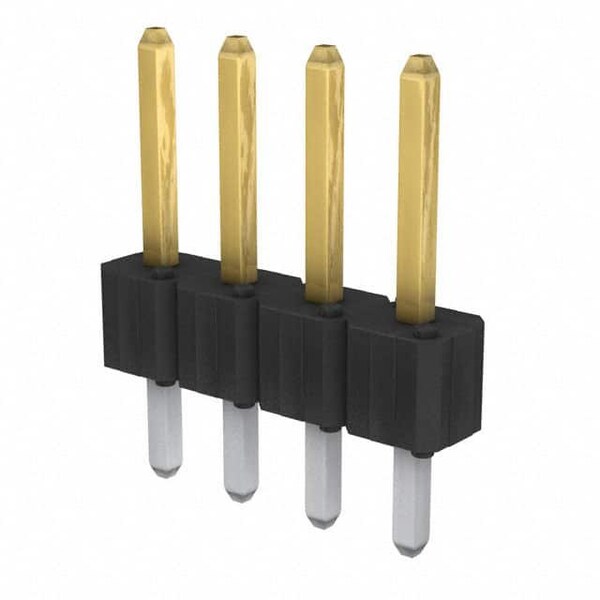 Conector de placa FCI, 4 contactos, 1 fila, macho, recto, terminal de soldadura - 68001-104HLF