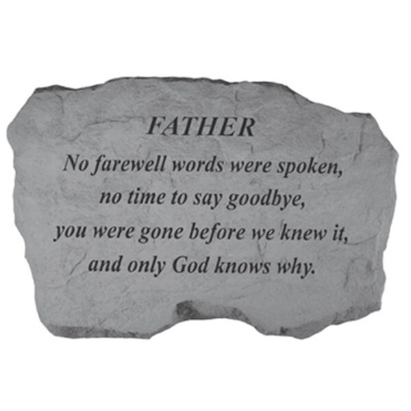 Kay Berry Father-No Farewell Words Were Spoken - Memorial - 16 Inches x 10.5 Inches x 1.5 Inches - KA313601