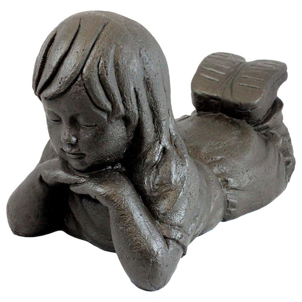 Emsco Group Emsco  16 in. Natural Bronze Appearance Day Dreaming Girl Statue - 92248-1