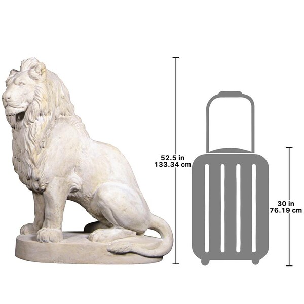 Design Toscano Stately Chateau Lion Sentinel Garden Statue: Right - NE1602740