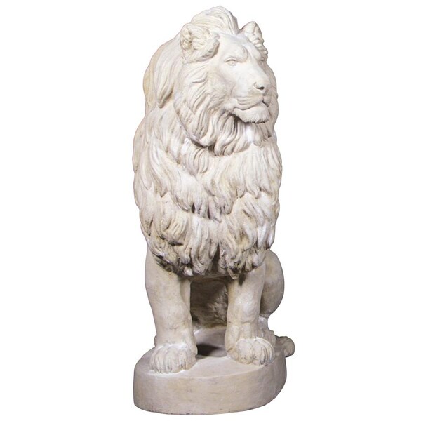 Design Toscano Stately Chateau Lion Sentinel Garden Statue: Right - NE1602740