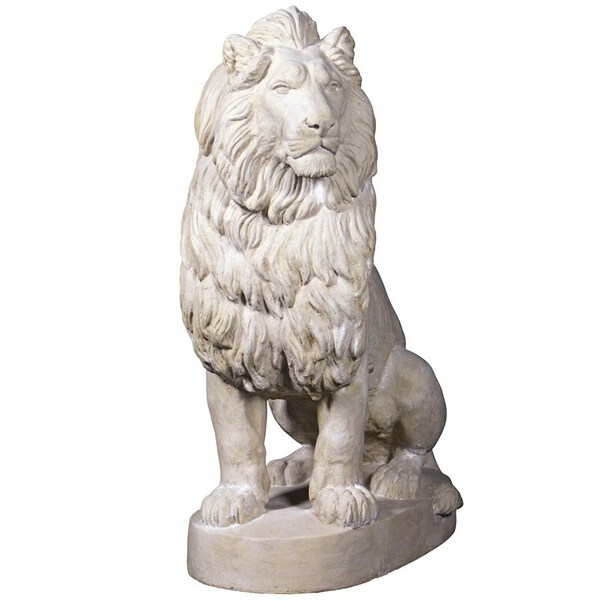 Design Toscano Stately Chateau Lion Sentinel Garden Statue: Right - NE1602740
