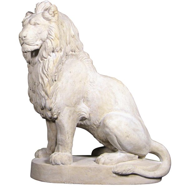 Design Toscano Stately Chateau Lion Sentinel Garden Statue: Right - NE1602740