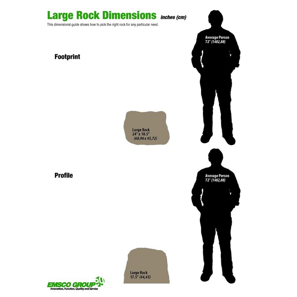 Emsco Group Landscape Rock, Bronze Color, Large, Lightweight - 92181-1