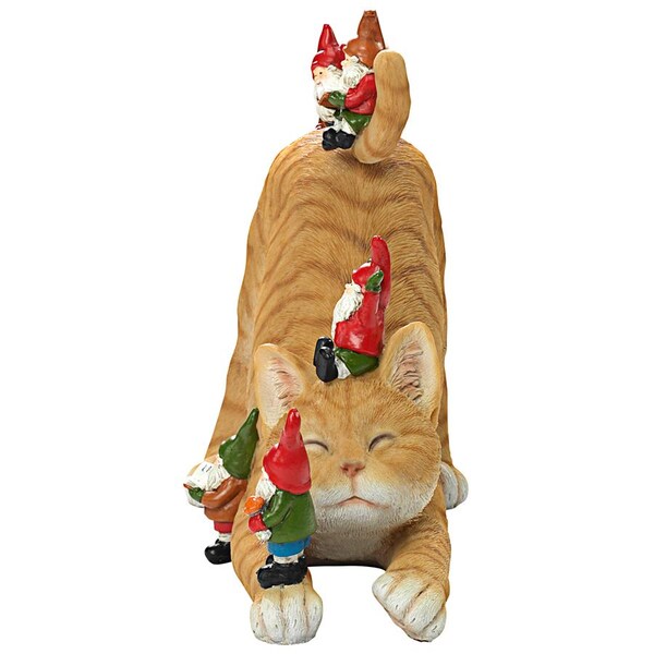 Design Toscano Catatonic Gnome Feline Frenzy Statue - HT542036