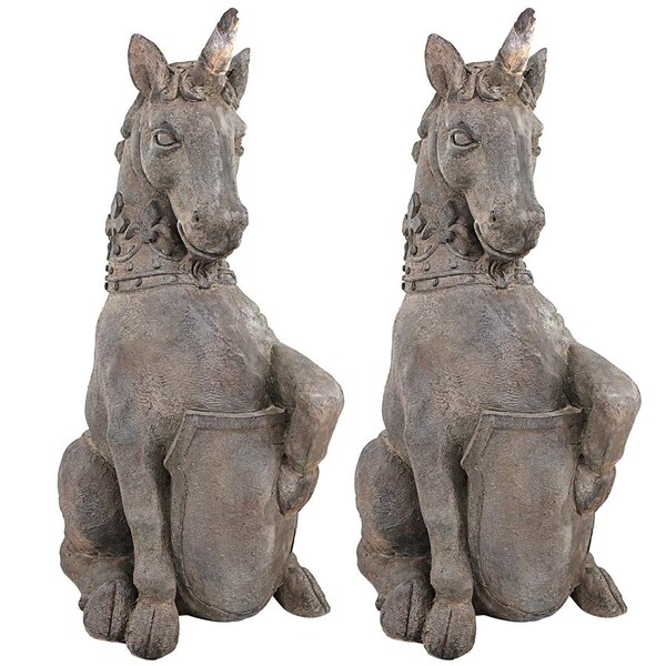 Design Toscano Linlithgow Palace Scottish Unicom Sentinel Statue: Set of Two - DS919380