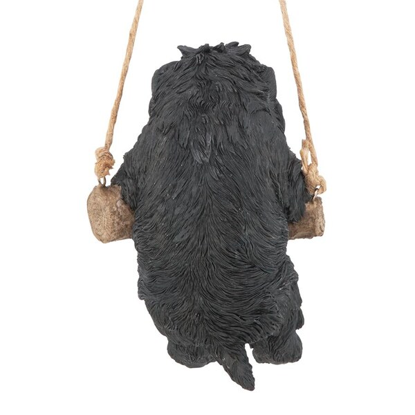 Design Toscano Black Westie Puppy on a Perch Hanging Dog Sculpture - JQ114242