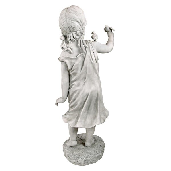 Design Toscano Mary Frances and her Feathered Friends Garden Girl Statue - KY1467