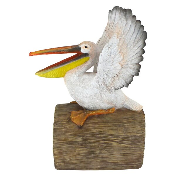 Design Toscano Splash the Pelican Gutter Guardian Downspout Statue - QM2868800