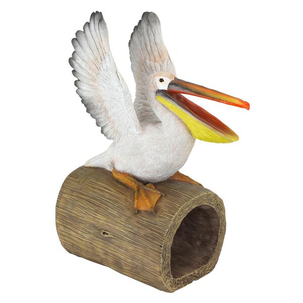 Design Toscano Splash the Pelican Gutter Guardian Downspout Statue - QM2868800