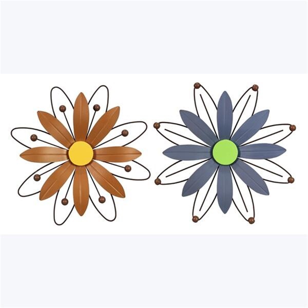Patio Trasero Metal Garden Wall Flower, 2 Assorted Color - PA3286611