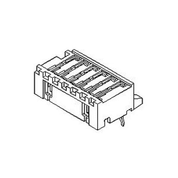 Conector de tarjeta Molex, 5 contactos, 1 fila, macho, recto, paso de 0.079 pulgadas, terminal de soldadura, 530250510