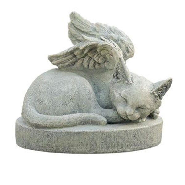 Perfectpatio Sympathy Cat Angel Pet Memorial Stone Garden Statue - PE2623705