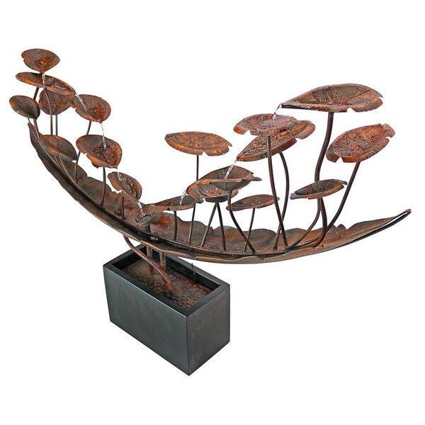 Design Toscano Grande Asian Botanical Cascading Metal Fountain - FU71752