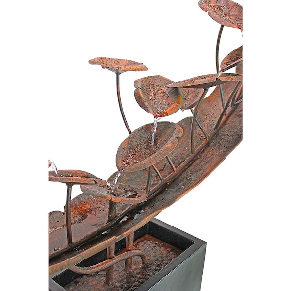 Design Toscano Grande Asian Botanical Cascading Metal Fountain - FU71752