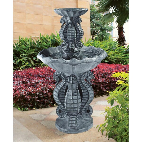 Design Toscano Spirit of the Ocean Two-Tier Seahorse Fountain - KY2096