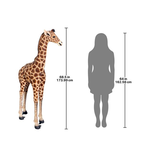 Design Toscano Baako Grand Scale Baby Giraffe Garden Statue - NE120004