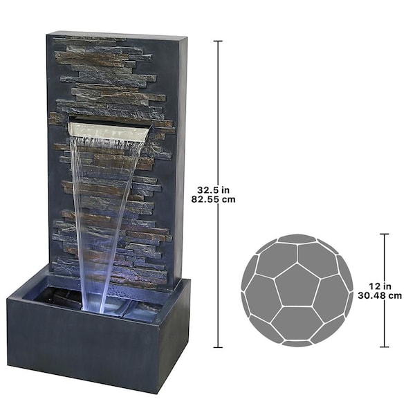 Design Toscano Modern Cascading Waterfall Wall Fountain - DW196023
