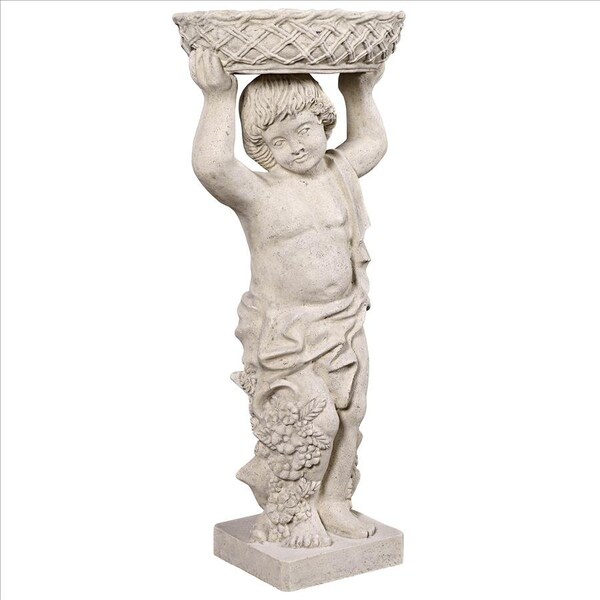Design Toscano Young Bacchus with Basket Planter Garden Statue: Bacchus Right - NE2101297