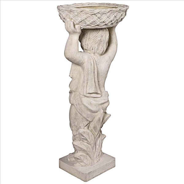 Design Toscano Young Bacchus with Basket Planter Garden Statue: Bacchus Right - NE2101297
