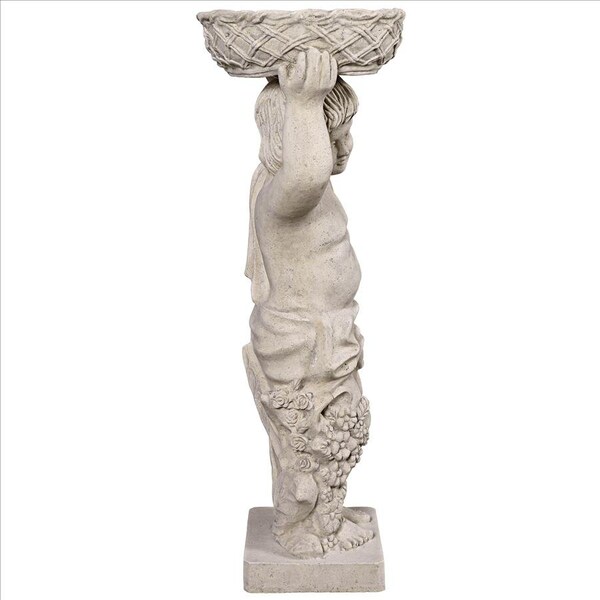 Design Toscano Young Bacchus with Basket Planter Garden Statue: Bacchus Right - NE2101297