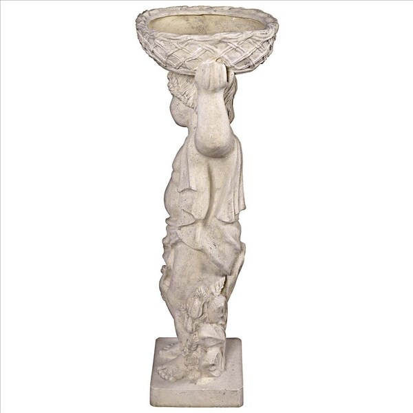 Design Toscano Young Bacchus with Basket Planter Garden Statue: Bacchus Right - NE2101297