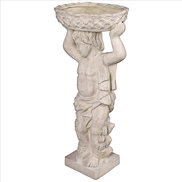 Design Toscano Young Bacchus with Basket Planter Garden Statue: Bacchus Right - NE2101297