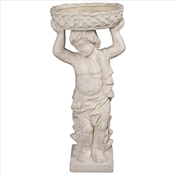 Design Toscano Young Bacchus with Basket Planter Garden Statue: Bacchus Right - NE2101297