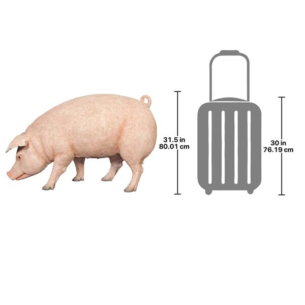 Design Toscano Divine Swine Life-Size Farm Pig Statue - NE120073