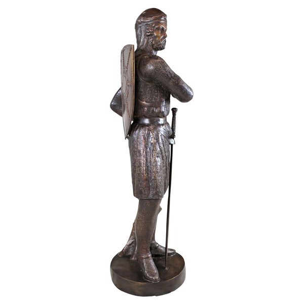 Design Toscano Battle Ready, Medieval Soldier Cast Bronze Garden Statue - SU2889