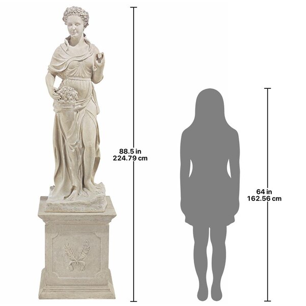Design Toscano The Four Goddesses of the Seasons Statue: Spring Statue & Plinth - NE990057