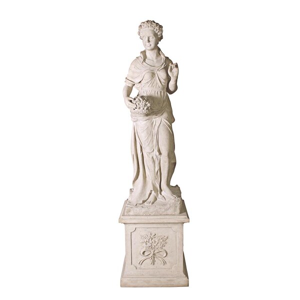 Design Toscano The Four Goddesses of the Seasons Statue: Spring Statue & Plinth - NE990057