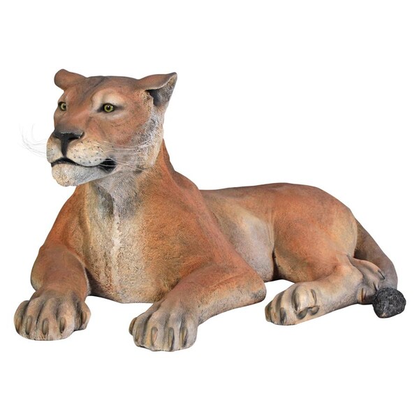 Design Toscano The Grand-Scale Wildlife Animal Collection: Lioness Lying Down Statue - NE80115