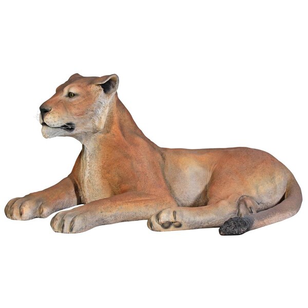 Design Toscano The Grand-Scale Wildlife Animal Collection: Lioness Lying Down Statue - NE80115