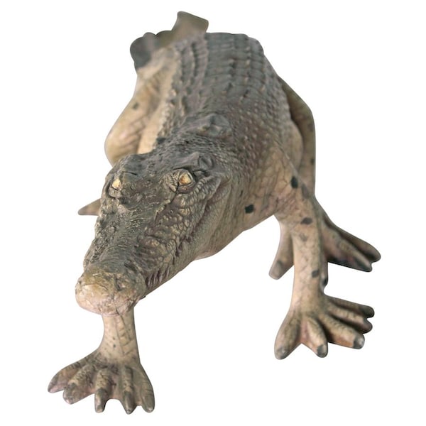 Design Toscano The Grand-Scale The Walking Crocodile Statue - NE80112