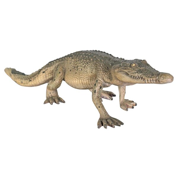 Design Toscano The Grand-Scale The Walking Crocodile Statue - NE80112