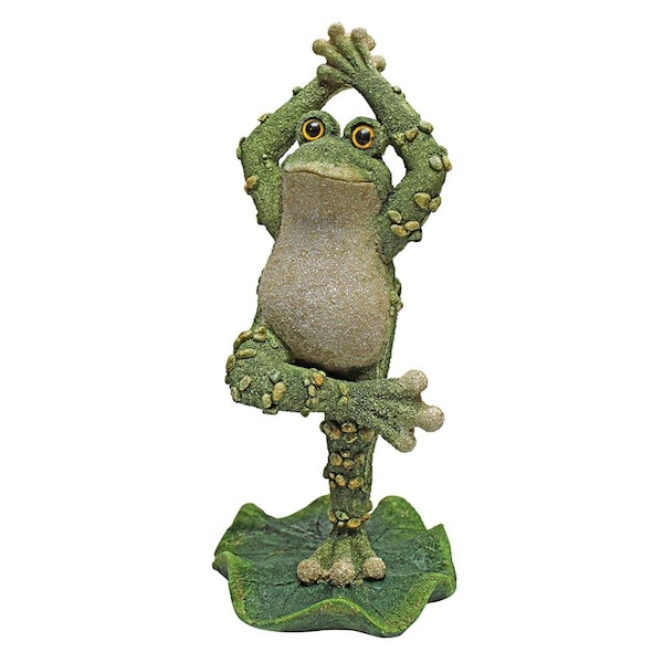 Design Toscano Boogie Down, Dancing Frog Statues: Hands Up - QM208941