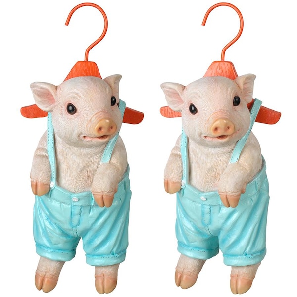Design Toscano Hanger Hog Hanging Pig Statue: Set of Two - QM92929400