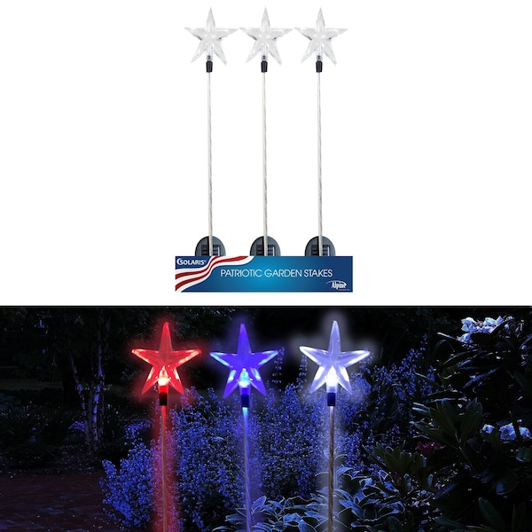 Alpine Alpine Solalris Assorted Acrylic 34 in. H Starlight Solar Garden Stake - QLP1212ABB