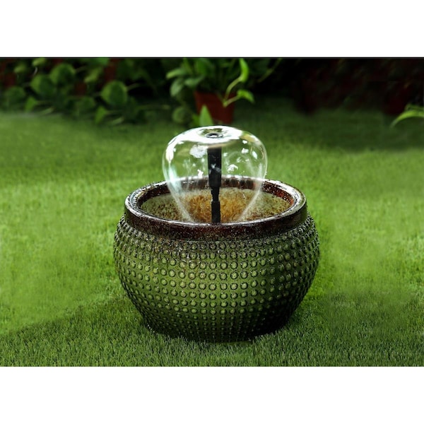 Jeco Green Bowl with Nozzle Water Fountain - FCL156