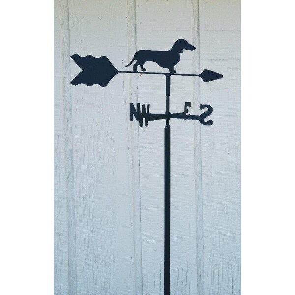 The Lazy Scroll Dachshund Garden Mount Weathervane - TH331091