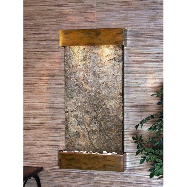 Adagio Adagio WCS1002 Whispering Creek Rustic Copper Green Natural Slate Wall Fountain - WCS1002