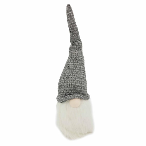 Palacedesigns 28 x 7.87 x 7.87 in. Gray Fabric Gnome with Ultra Long Hat - PA3087340