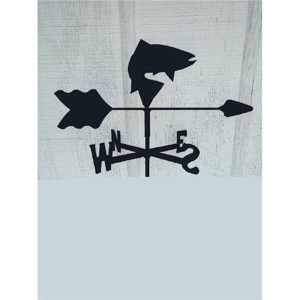 The Lazy Scroll The Lazy Scroll fishroof Fish Bass Roof Mount Weathervane - FISHROOF