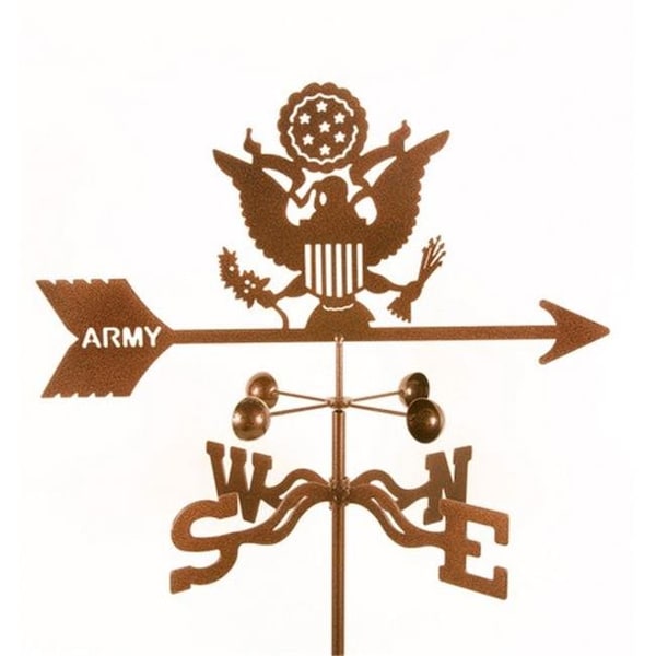 Ez Vane EZ Vane EZ1703-PT Original Army Weathervane with Post Mount - EZ1703-PT