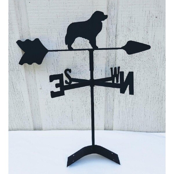 The Lazy Scroll Bernese Mountain Dog Roof Mount Weathervane - BERNESEROOF