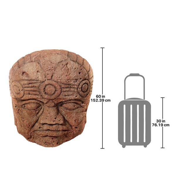 Design Toscano Colossal Megalithic Olmec Head Statue - NE100083