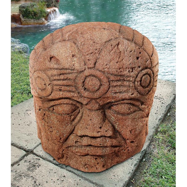 Design Toscano Colossal Megalithic Olmec Head Statue - NE100083