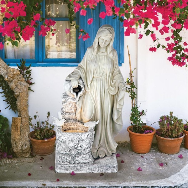 Design Toscano The Virgin of Lourdes Healing Waters Sculptural Fountain - SH2002